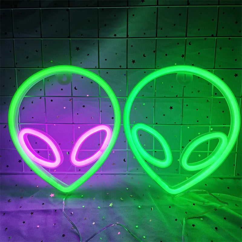 LED Neon Lamp Sign Astronaut Game Lamp Neon Wall Lights Night Light for Room Holiday Party Decor Cool Birthday Christmas Gift