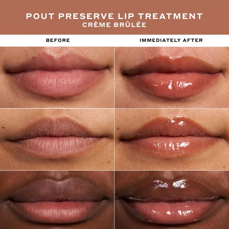 Hydrating Peptide Lip Gloss Transparent Lip Jelly Serum Mirror Water Light Fade Lip Lines Glossy Moisturizing Lip Cosmetic