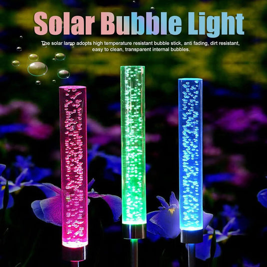 2pcs Solar Lights Outdoor Color Changing Solar Landscape Path Light Solar Path Garden Stake Light For Lawn And Courtyard Decor