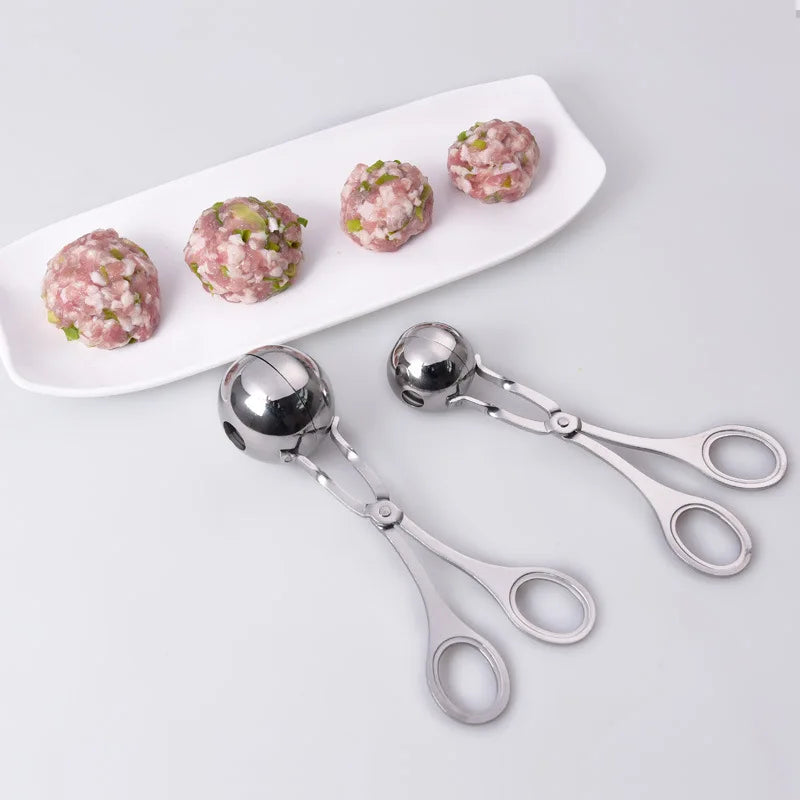 Meat Ball Maker Tool Stainless Steel Clip Round Rice Ball Shaper Spoon Meatball Making Mold Non Stick Stuffed Kitchen Gadget.