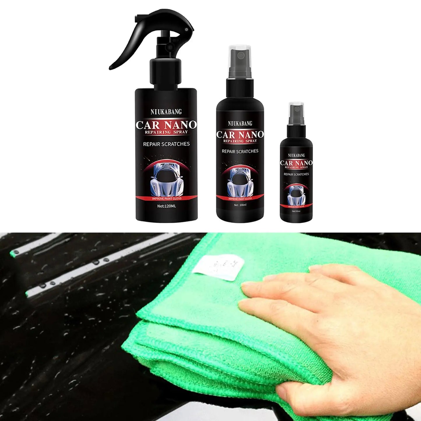 Car Scratch Nano Repairing Coating Spray Oxidation Liquid, Instant Repair Scratches