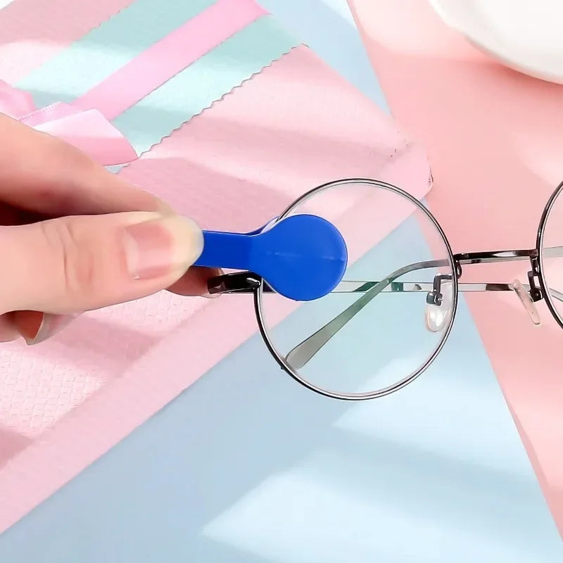 New Creative Two-side Glasses Brush Soft Microfiber Spectacles Cleaner Glasses Cleaner Rub Eyeglass Cleaning Brush Wiping Tool