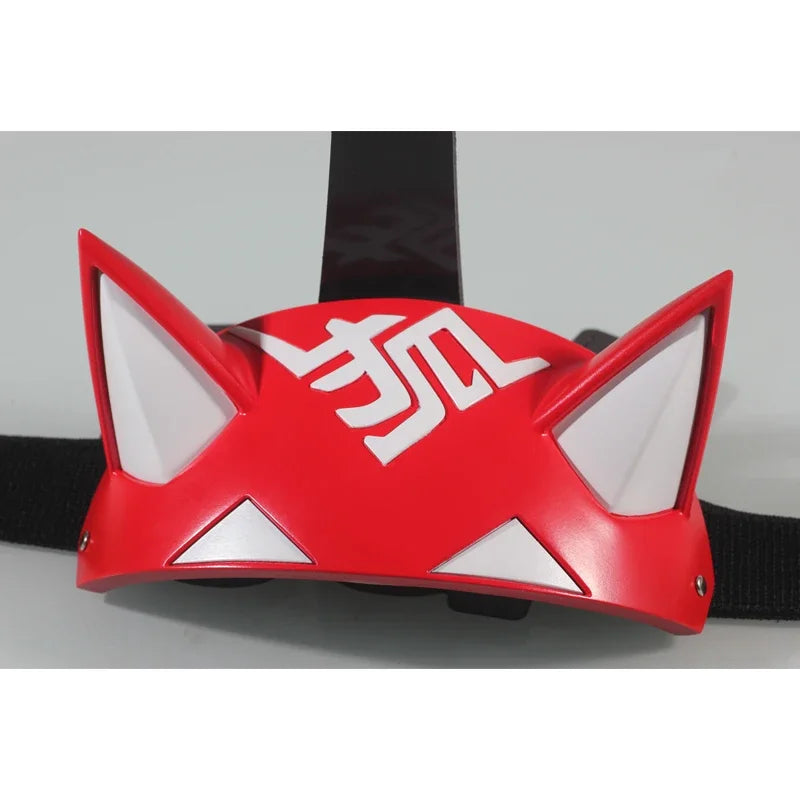 Game Overwatch 2 cosplay wig Kiriko mask headband Kiriko red mask Kiriko green hair Kiriko cosplay wig/prop Halloween