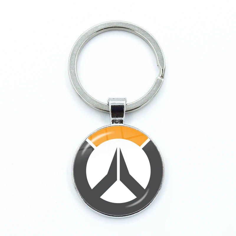 Overwatch Keychains Hot Online Game Anime Key Rings Heroes Logo KeyChain Cabochon Cover Jewelry Gift