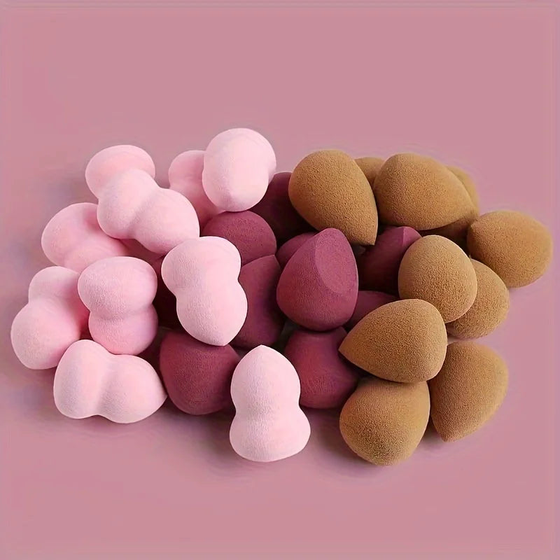 3/10pcs Beauty Sponges, Makeup Blender, Dry & Wet Use, Cosmetic Puffs In Random Colors & Shapes, Flawless Foundation Application