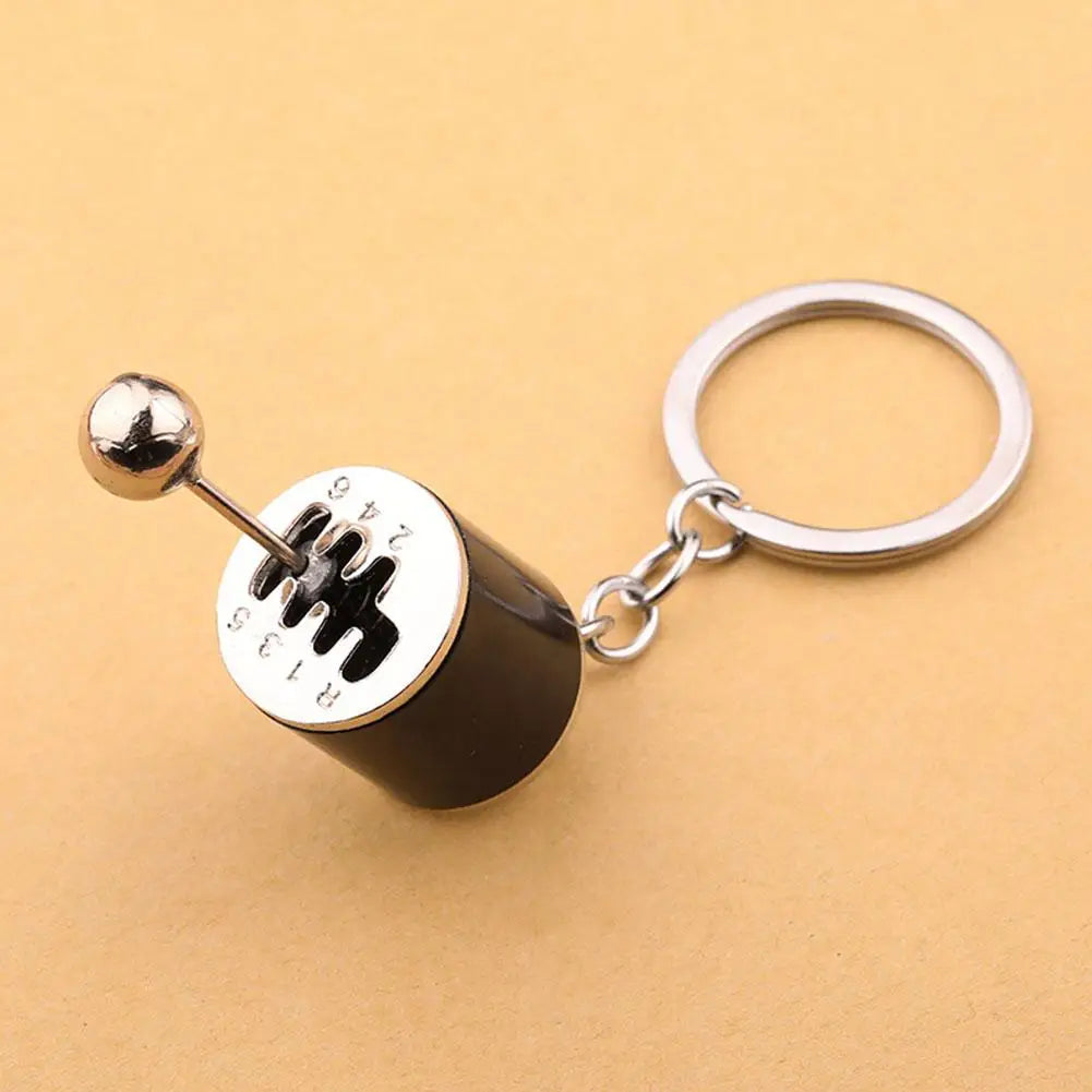 Creative Car 6 Speed Gear Head Keychain Car Styling Keyring Gear Knob Shift Stick Gift Car Interior