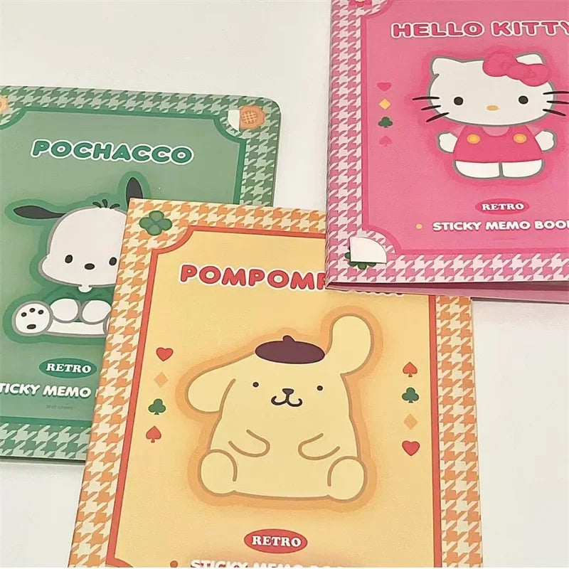 Kawaii Cartoon Hello Kitty Paste Sticky Note Mymelody Cinnamoroll Cute Kuromi Notebook Student School Office Stationery