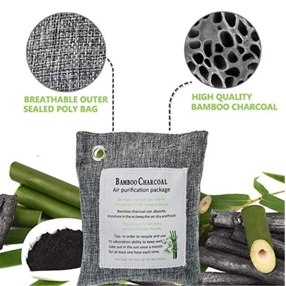 1 Pcs Bamboo Charcoal Bags Odor Absorbe Car Home Remove Formaldehyde Activated Carbon Bag Flavor Removal Air Purifier Carbon Bag