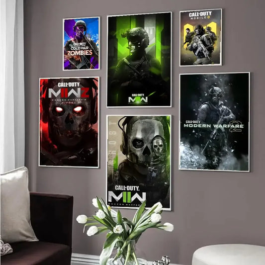 Popular gaming wall art fps gamer album character cover cod hd canvas poster prints living room bedroom home décor