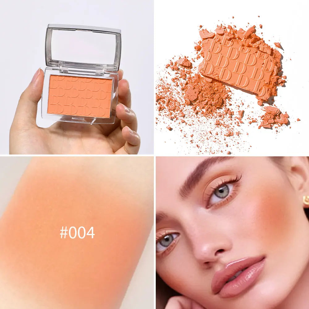 Hot Matte Embossed Blush Palette Rosy Blusher Facial Blush Powder High Pigmented Pink Coral Rouged For Cheeks Smooth Cosmetics