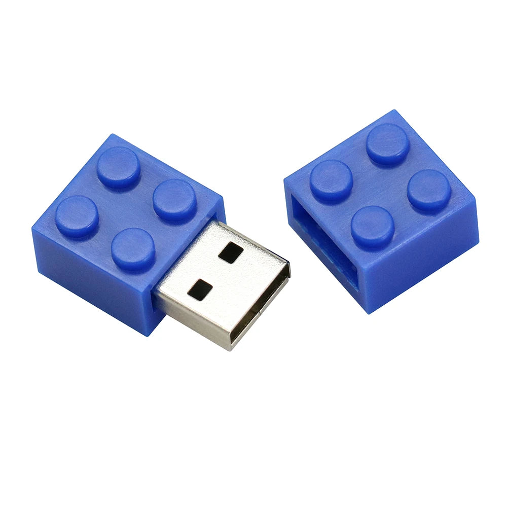 Toy Building Block Pendrive 128GB Memoria USB Plastic Brick USB Flash Drive 256G Pen Drive 64GB 32GB 16GB 8GB Cle Usb Stick Disk