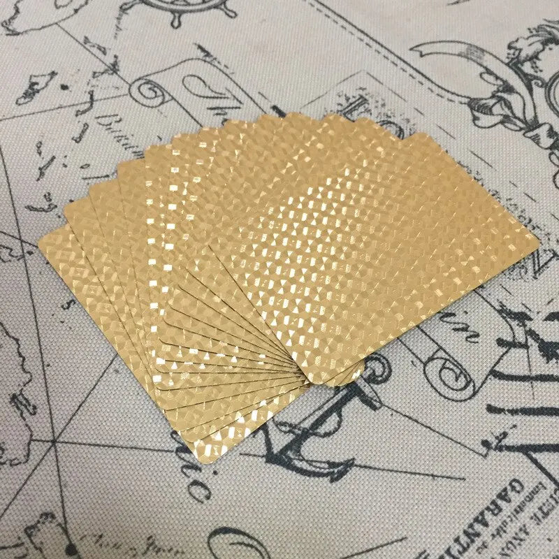 24K Gold Foil Playing Cards Deck - Perfect For Poker, Practical Jokes & Party Gifts Christmas Halloween Thanksgiving Gift