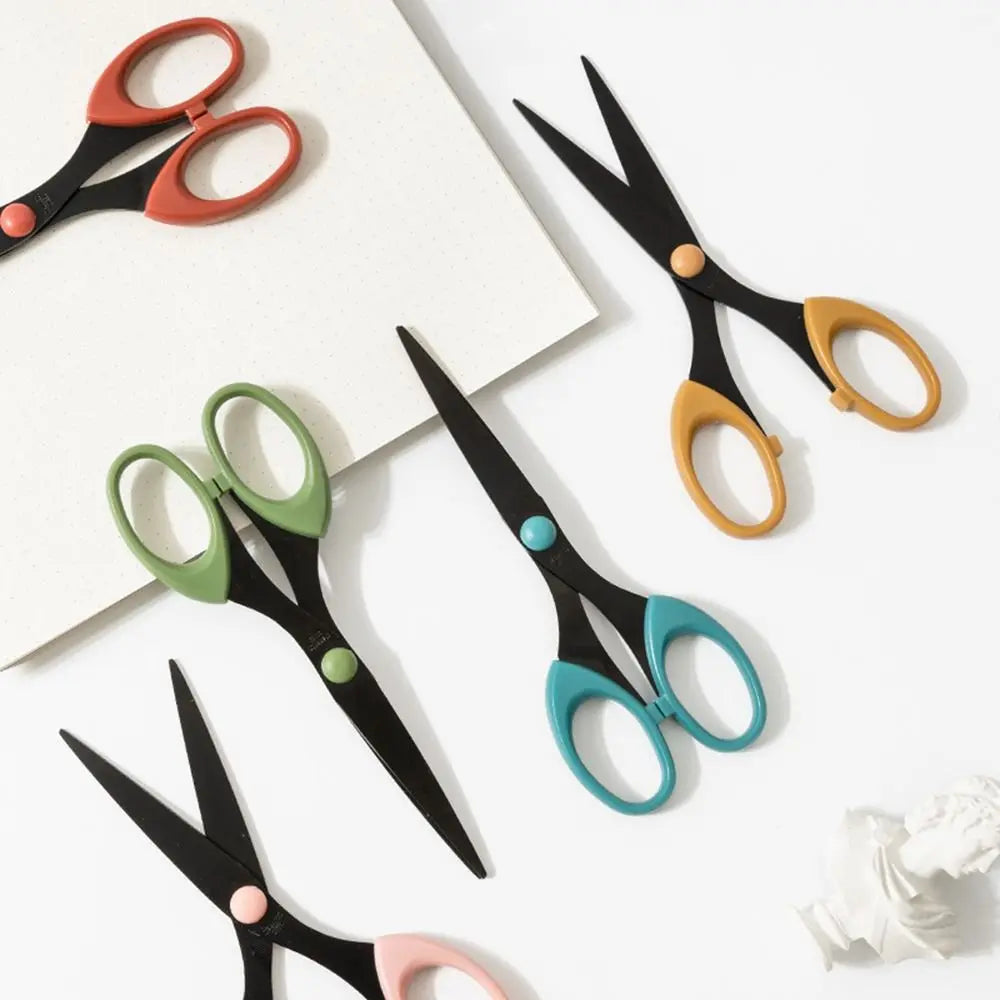 Color Scissor Stainless Steel Blade Safe Design Paper Cutting Scissors for Fine Art Diary Album Craft Office School Supplies