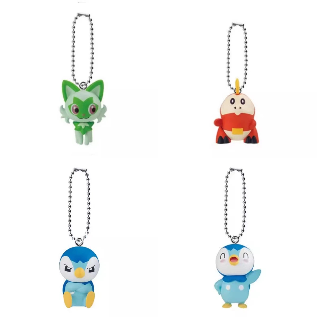 Japan  Pokemon Figures  Keychain  Cute Kawaii   Pikachu Piplup  Mew gosanke ball Models Anime Gift Toys