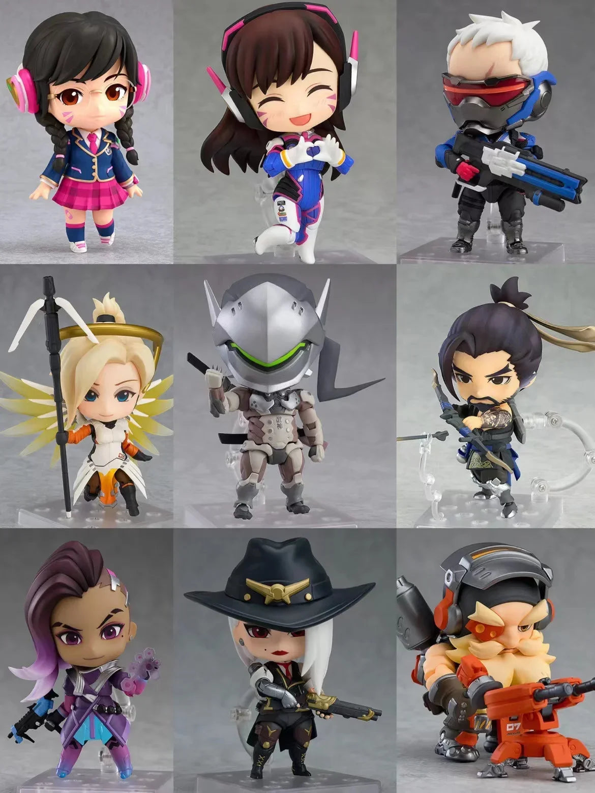 In Stock 100% Original GSC Overwatch Game OW Action Figures Cole Cassidy Genji Pharah Anime Figure Model Collectible Model Toys