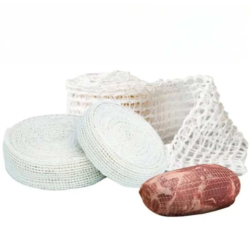 Woven Smoked Meat Packaging Net Cover Elbow Barbecue Ham Sausage Bacon Cooked Food Net Bag Kitchen Cooking Tool Accessories