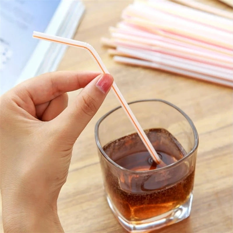 50-1000Pcs Multicolor Drinking Straws rietjes Milk Tea Bar Party Wedding Kitchen Home Accessories Beverage Black Straw Wholesale