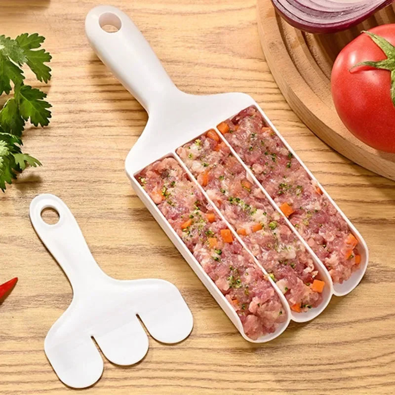 Rice-meat Dumplings Maker Creative Kitchen Meatball Making Tools Quadruple Rice-meat Dumplings Making Set Meat Making Ball Mold