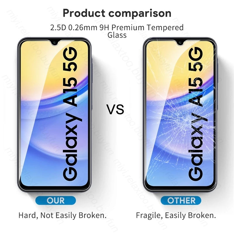 2PCS 9H Premium Tempered Glass For Samsung Galaxy A15 5G Case Protective Glass SamsungA15 Samung A 15 4G 25 35 55 5G 15A 35A 55A