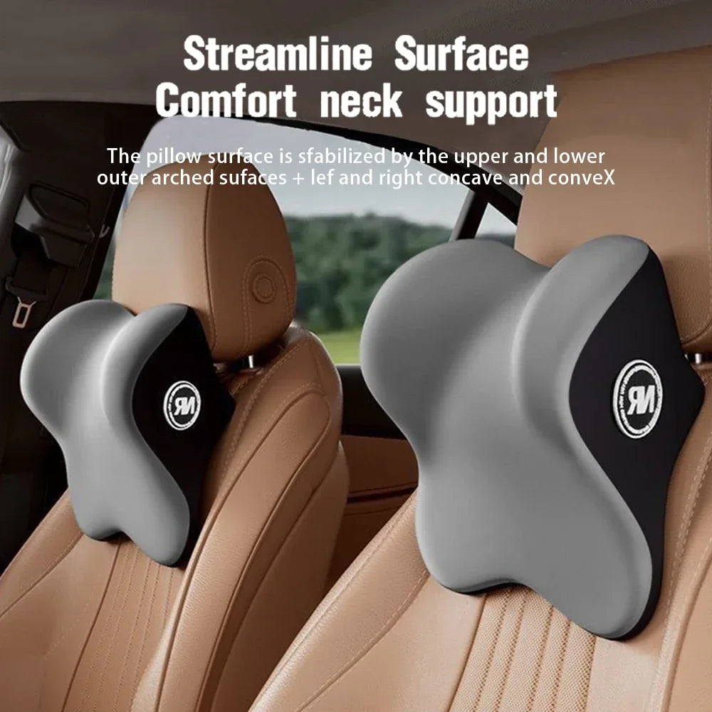 Memory Foam Car Universal Headrest Lumbar Cushion Back Cushion Lumbar Pillow Car Comfort Neck Pillow Car General Accessories