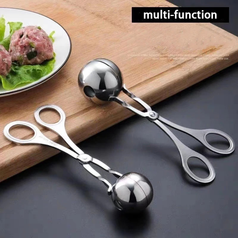 Meat Ball Maker Tool Stainless Steel Clip Round Rice Ball Shaper Spoon Meatball Making Mold Non Stick Stuffed Kitchen Gadget.