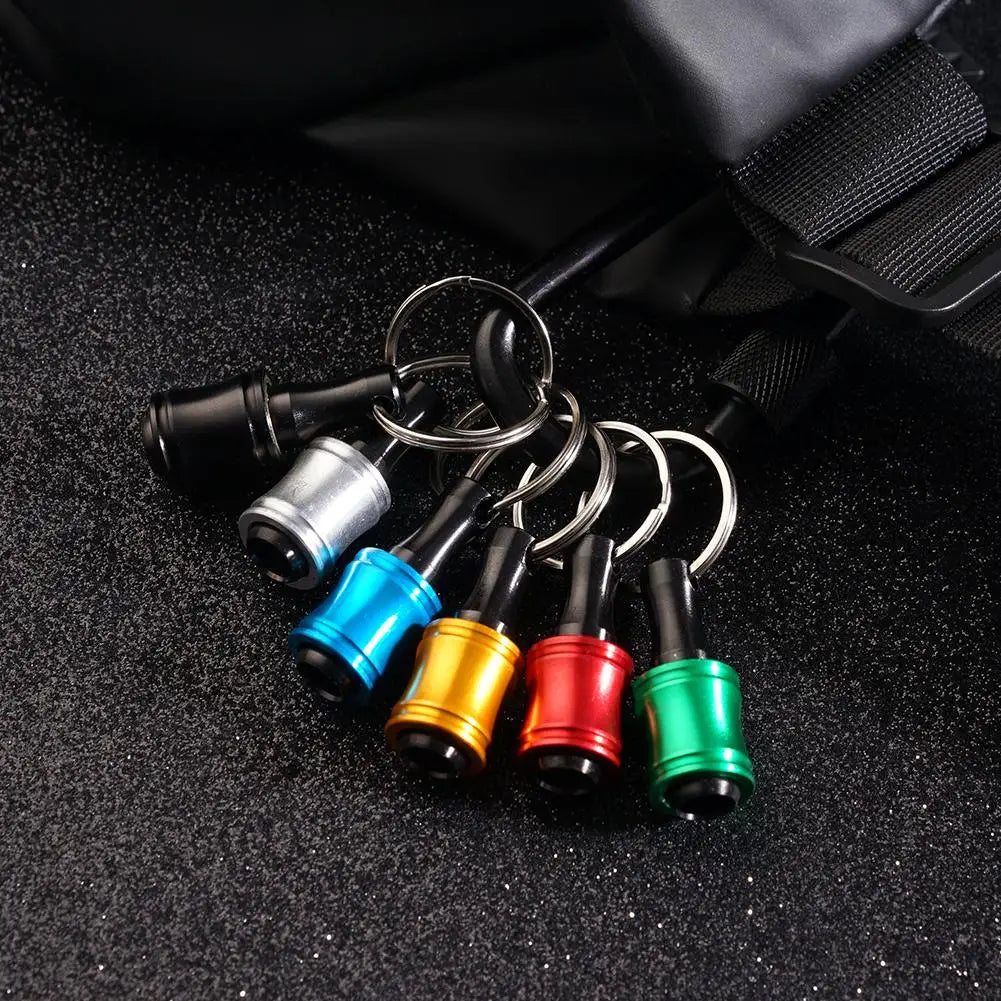 6pcs/Set 1/4" Hexagonal Shank Screwdriver Head Holder Drill Bit Quick Replacement Portable Extension Rod Key Chain Adapter